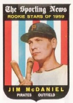 1959 Topps Baseball Cards      134     Jim McDaniel RS RC